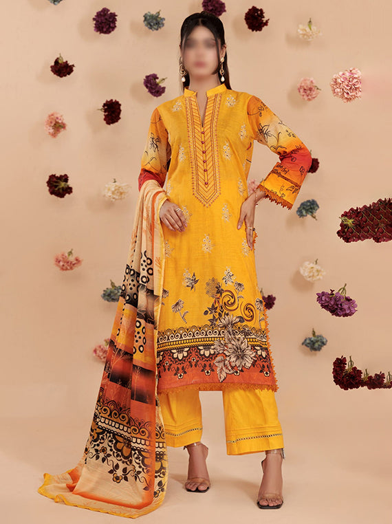Nayaab Slub Lawn Collection 2025 By Fantak (D-10)