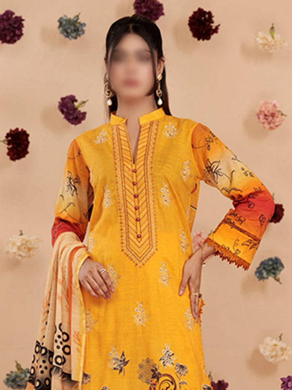 Nayaab Slub Lawn Collection 2025 By Fantak (D-10)