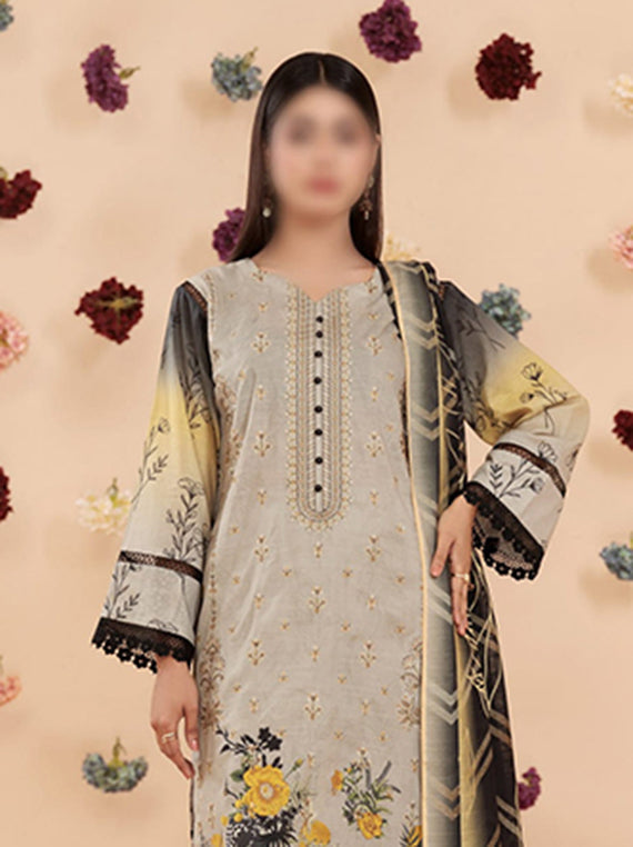 Nayaab Slub Lawn Collection 2025 By Fantak (D-02)