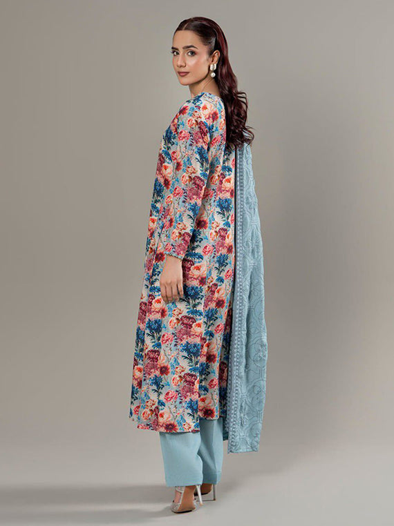 3PC Printed Linen Karandi Collection 2025 by Sitara Textile (D-639)