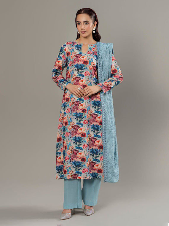 3PC Printed Linen Karandi Collection 2025 by Sitara Textile (D-639)