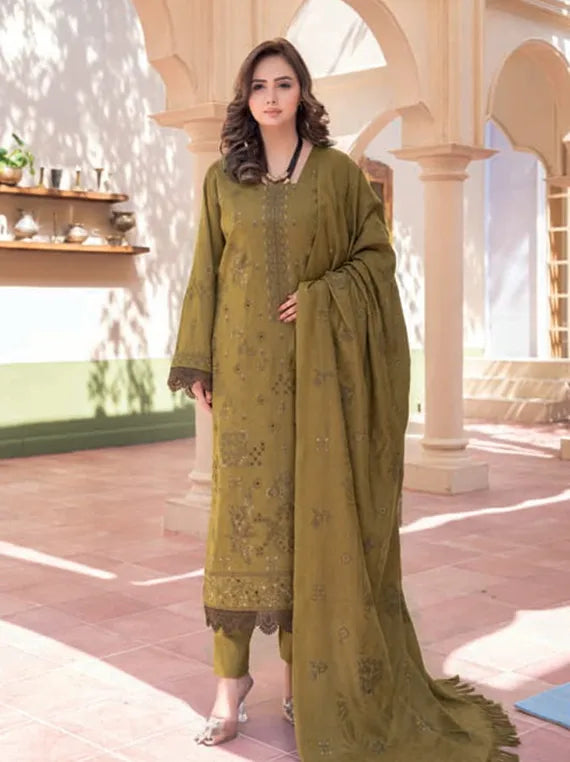 Aaina Embroidered Fancy Wool Touch Collection 2025 by Chawla Fabrics (D-06)