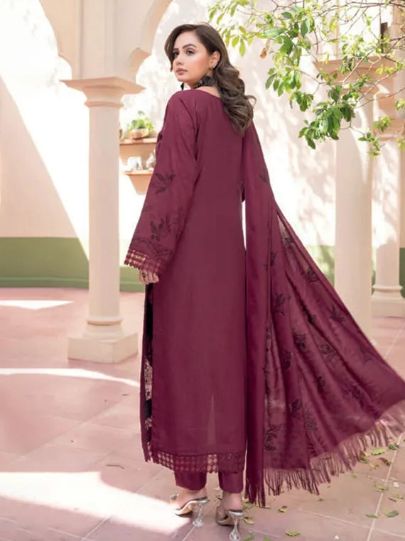 Aaina Embroidered Fancy Wool Touch Collection 2025 by Chawla Fabrics (D-07)