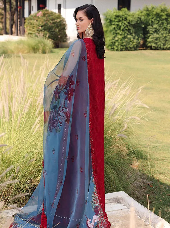 Afrozeh Embroidered Lawn Collection 2025 (04-Glacis)
