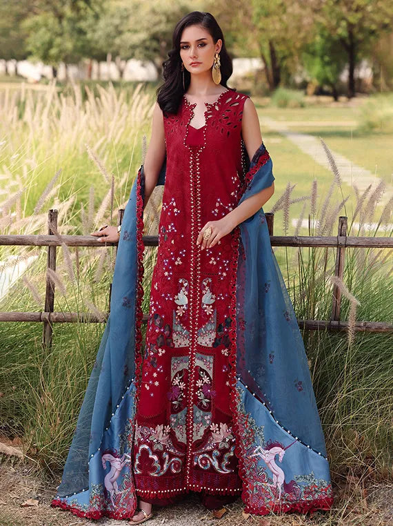 Afrozeh Embroidered Lawn Collection 2025 (04-Glacis)