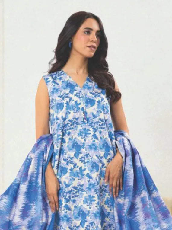 Alkaram Printed Khaddar Collection 2025 (SS-77-25-2-BLUE)