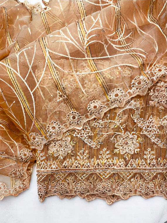 All Over Cutdana Handmade Organza Edit25 Vol-IQ97 (IQ97-01)