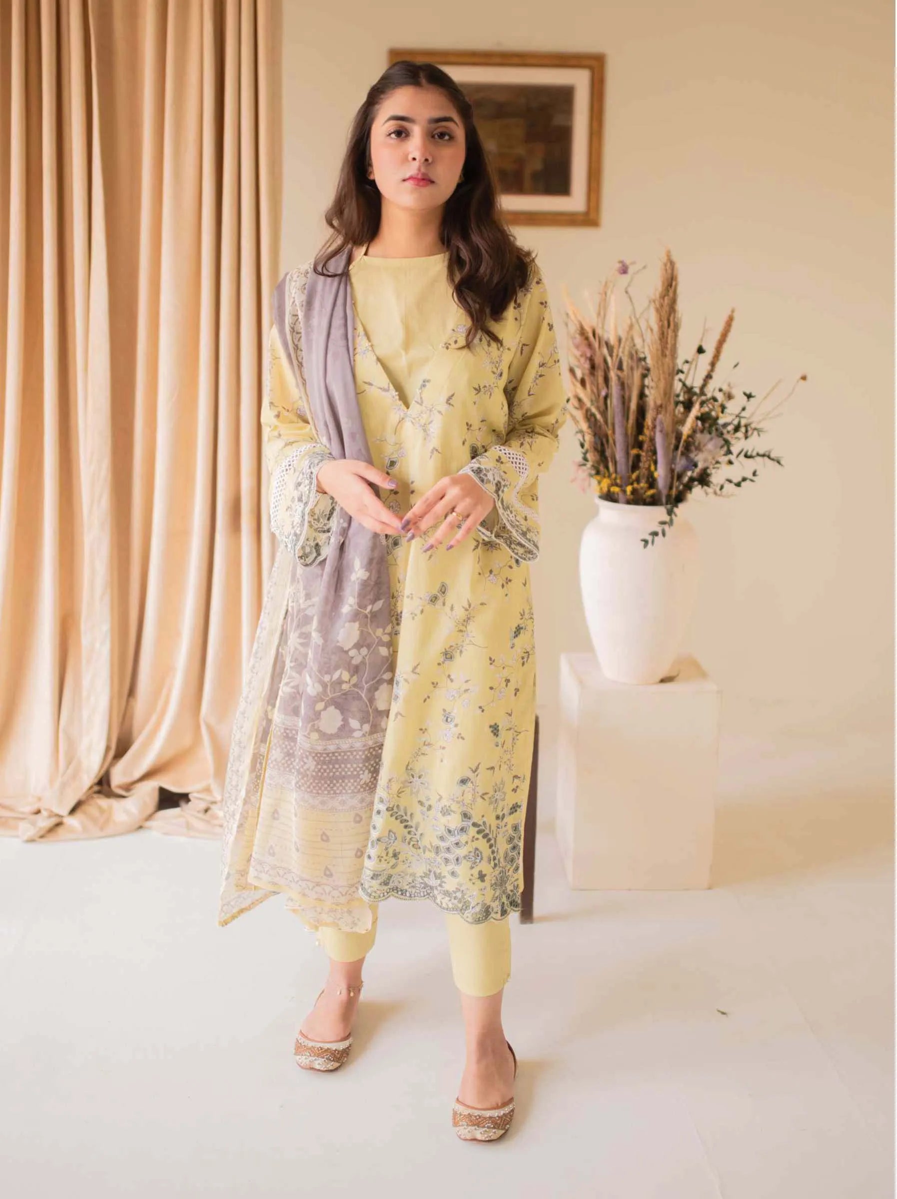 Anya Embroidered Lawn Collection 2024 By Rashid Textile (D-8198)