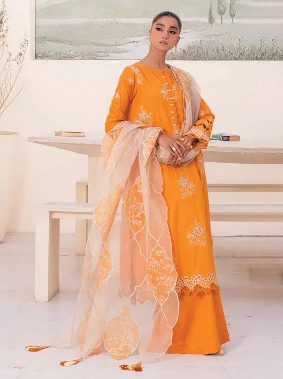 Arzu Luxury Embroidered Lawn Collection 2024 By Hum Dum (D-02)