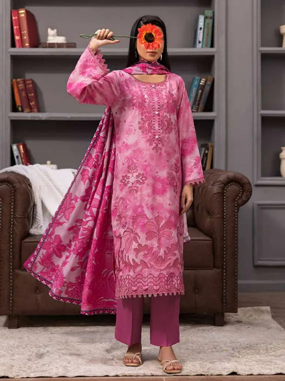 BATIK by Fantak Embroidered Bamboo Slub Collection 2025 (D-03)