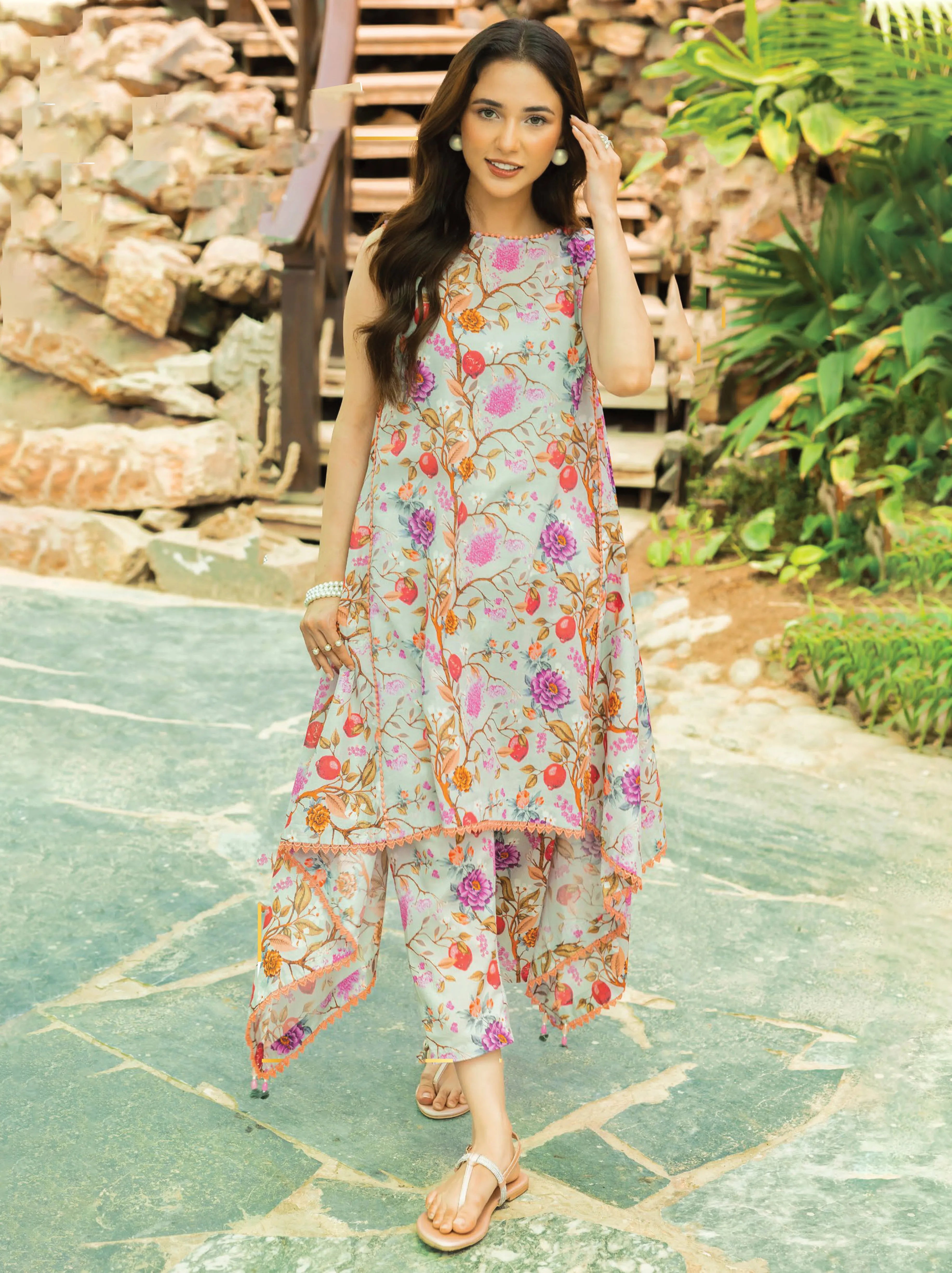 Bag e Gul Printed Lawn Shirts Collection 2024 By GulAhmed (SL-42081)