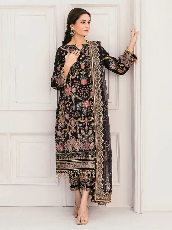 Baroque Chantelle Embroidered Chiffon Collection 2025 (BQU-CH11-D04)
