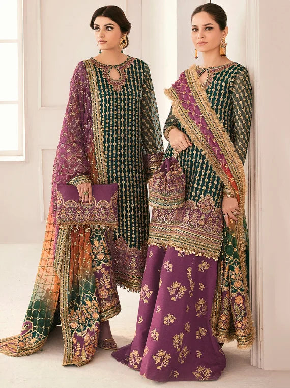 Baroque Chantelle Embroidered Chiffon Collection 2025 (BQU-CH11-D06)