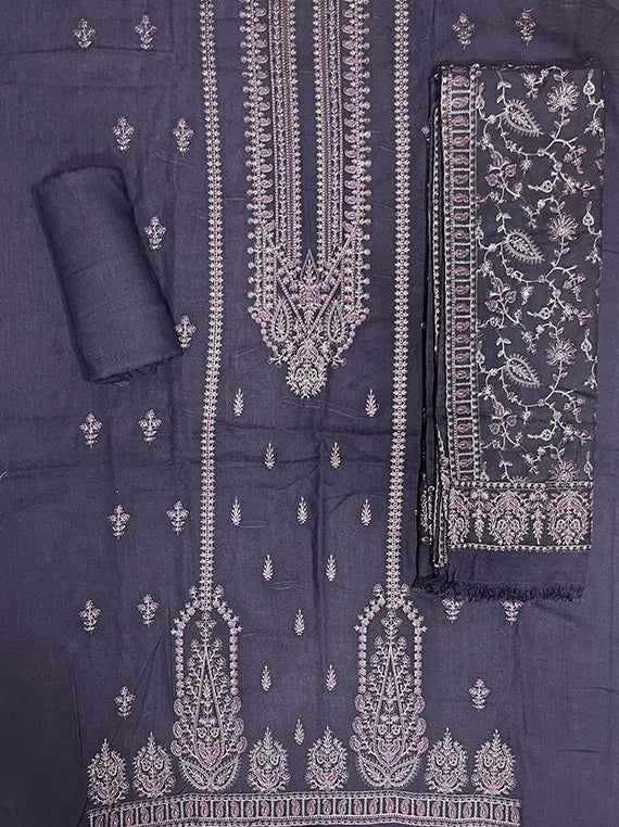 Bloom Embroidered Peach Leather Edit25 Vol-25DR11 (25DR08-01)