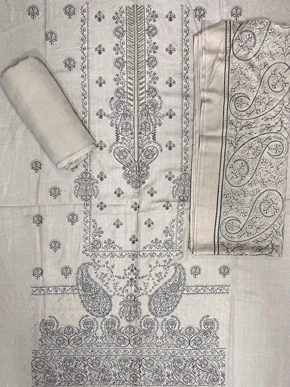 Bloom Embroidered Peach Leather Edit25 Vol-25DR11 (25DR11-02)