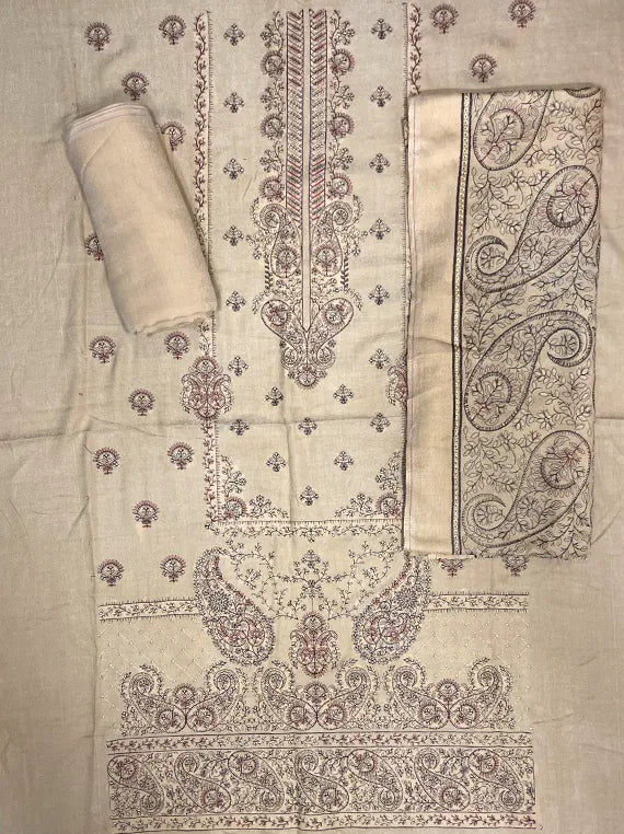 Bloom Embroidered Peach Leather Edit25 Vol-25DR11 (25DR11-03)