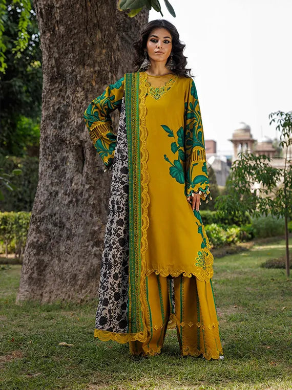 Charizma Combination Embroidered Linen Collection 2025 (CCW6-11)