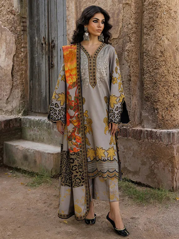 Charizma Combination Embroidered Linen Collection 2025 (CCW6-14)