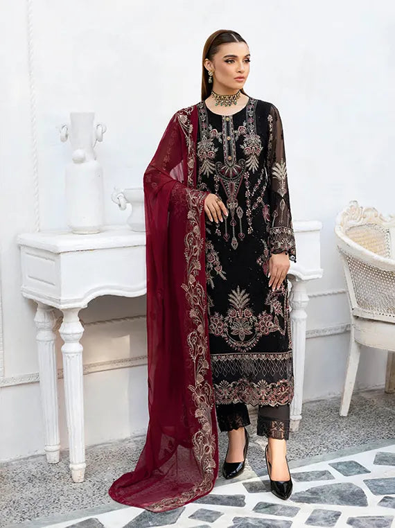 Chevron By Ramsha Chiffon Collection 2025 Vol-10 (A-1008)