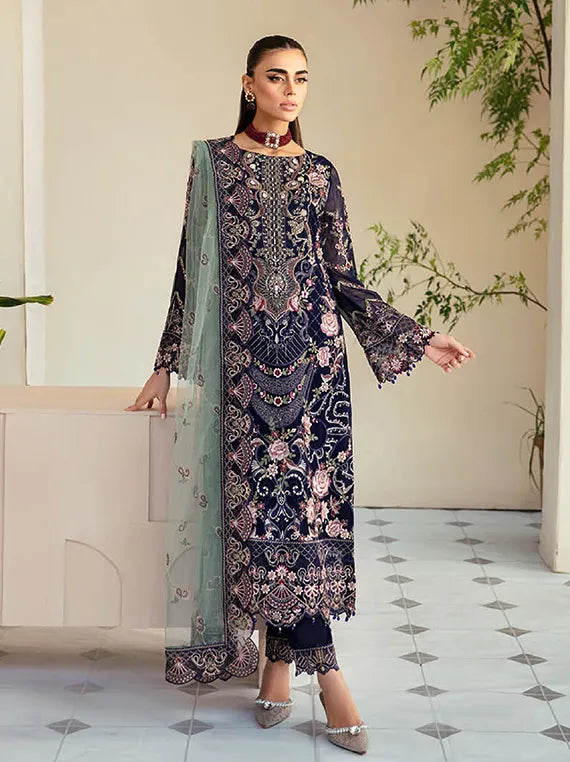 Dastoor By Ramsha Chiffon Collection 2024 Vol-01 (P-110)