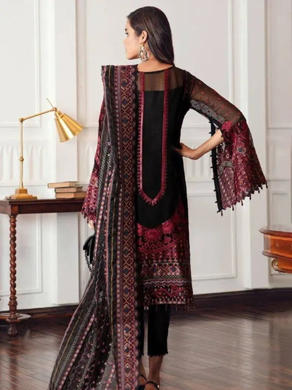 Dreamy Elegance Elite Chiffon Edit 2025 (Black-Rococo)