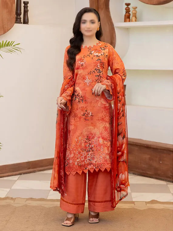 Elara by Fantak Embroidered Viscose Collection 2025 (D-02)