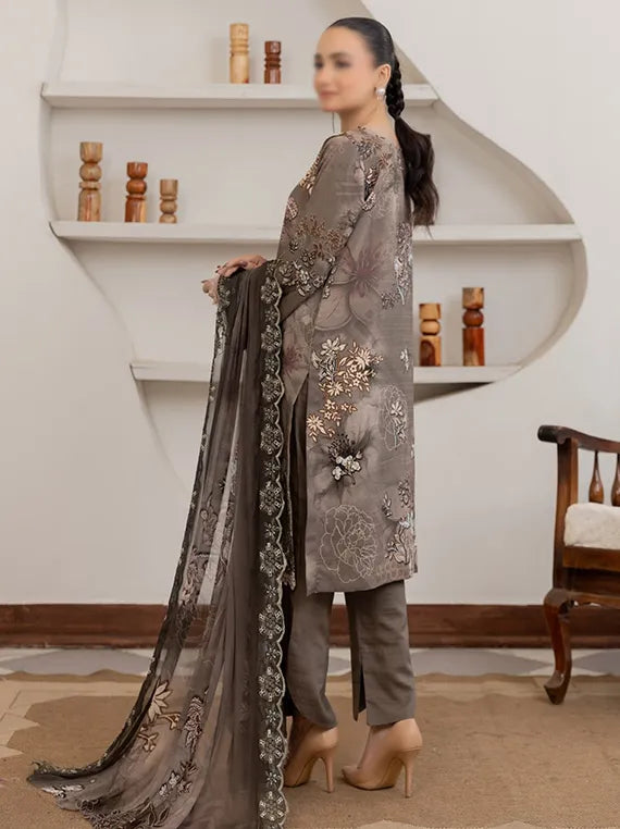 Elara by Fantak Embroidered Viscose Collection 2025 (D-06)