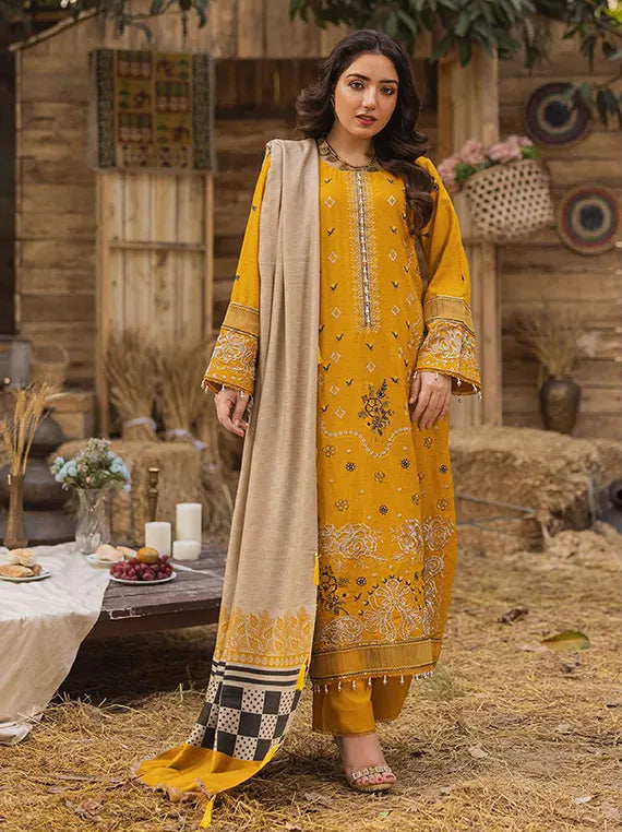 Elegance Embroidered Peach Leather Collection 2024 By Peridot (PR-398)