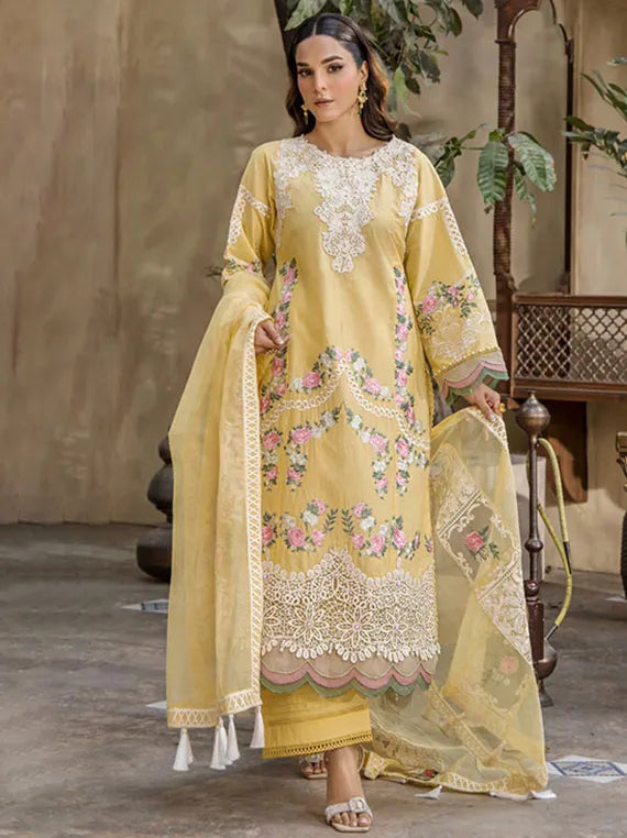 Eshaisha Luxury Embroidered Lawn Collection 2025 Vol-01 (EA-LL-5531)