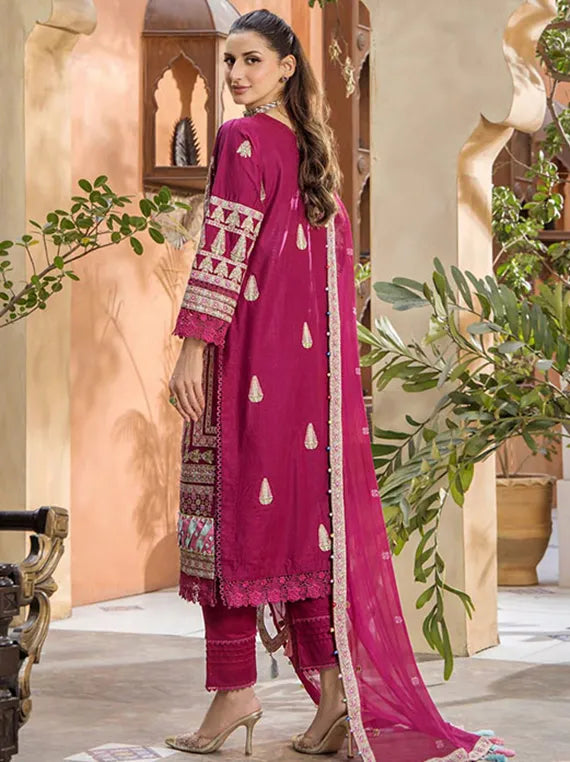 Eshaisha Luxury Embroidered Lawn Collection 2025 Vol-01 (EA-LL-5532)