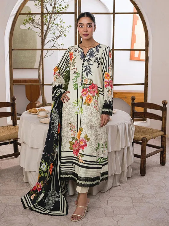 Firdous Luxury Summer Lawn Collection 2025 (D-147)