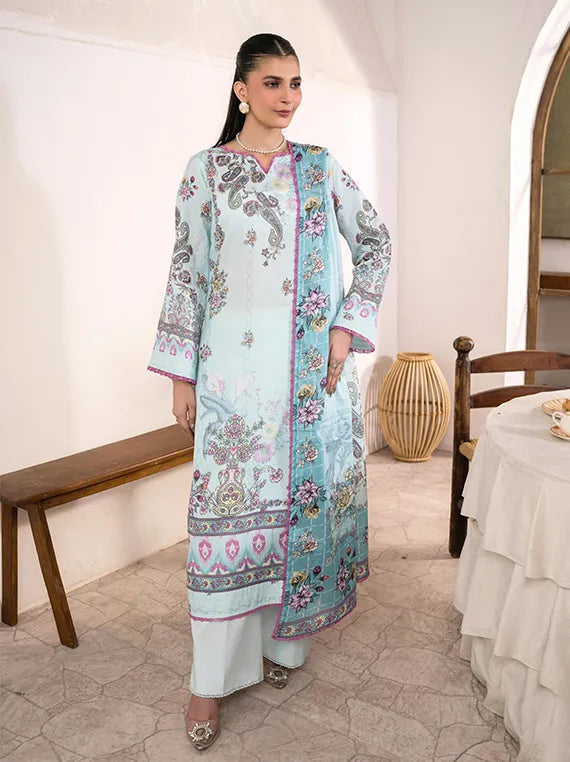 Firdous Luxury Summer Lawn Collection 2025 (D-148)