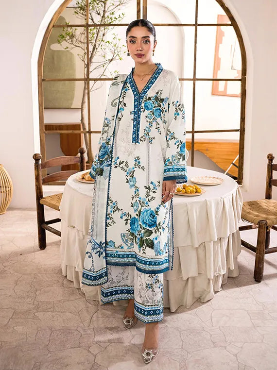 Firdous Luxury Summer Lawn Collection 2025 (D-154)