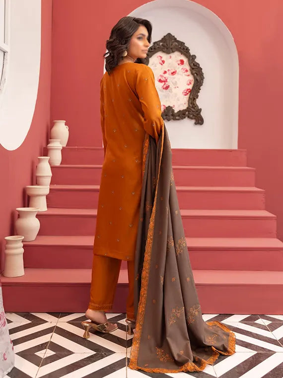 GLOW by Fantak Embroidered Dhanak Collection 2025 (D-04)