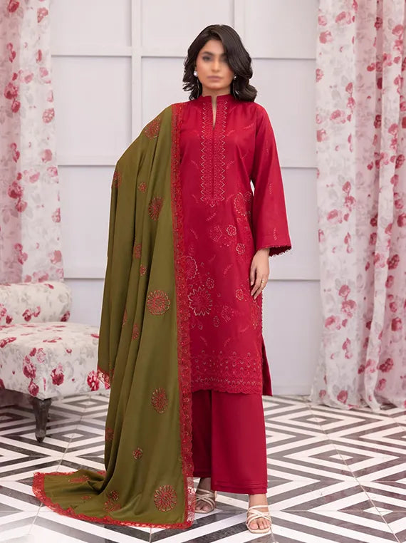 GLOW by Fantak Embroidered Dhanak Collection 2025 (D-07)