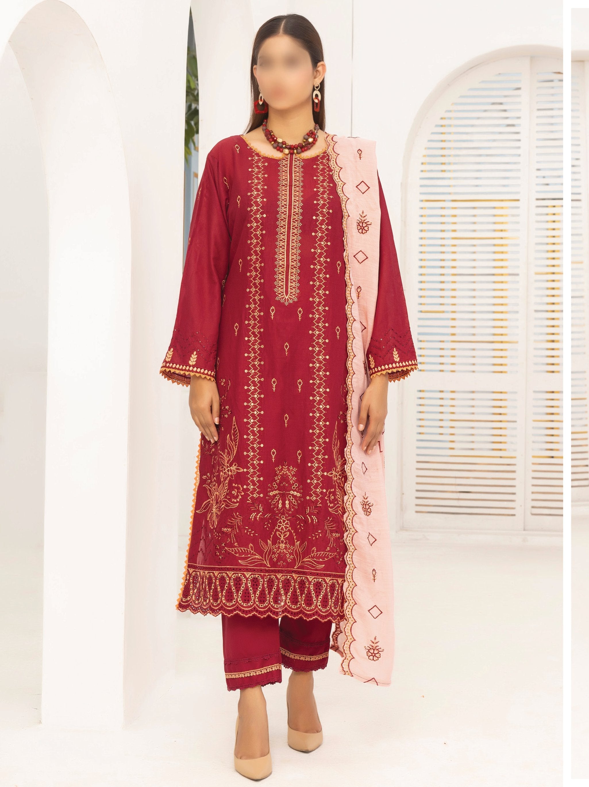 Laiba Luxury Embroidered Collection 2024 By SMF Vol-126 (D-01)