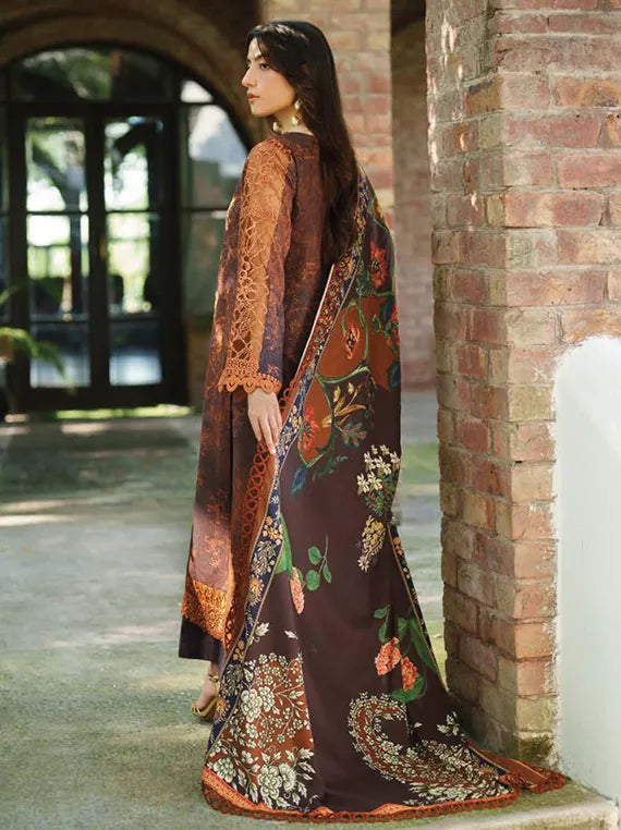 MERAKI Embroidered Viscose Collection 2025 by ASIFA and NABEEL (Forest Calm)