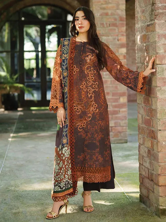 MERAKI Embroidered Viscose Collection 2025 by ASIFA and NABEEL (Forest Calm)