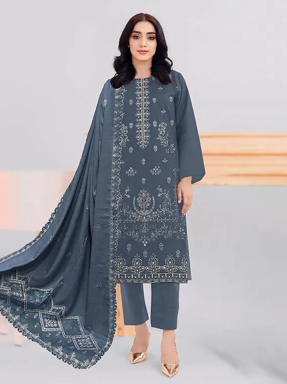 MODERN Embroidered Dhanak Collection 2025 Vol-155 (D-06)