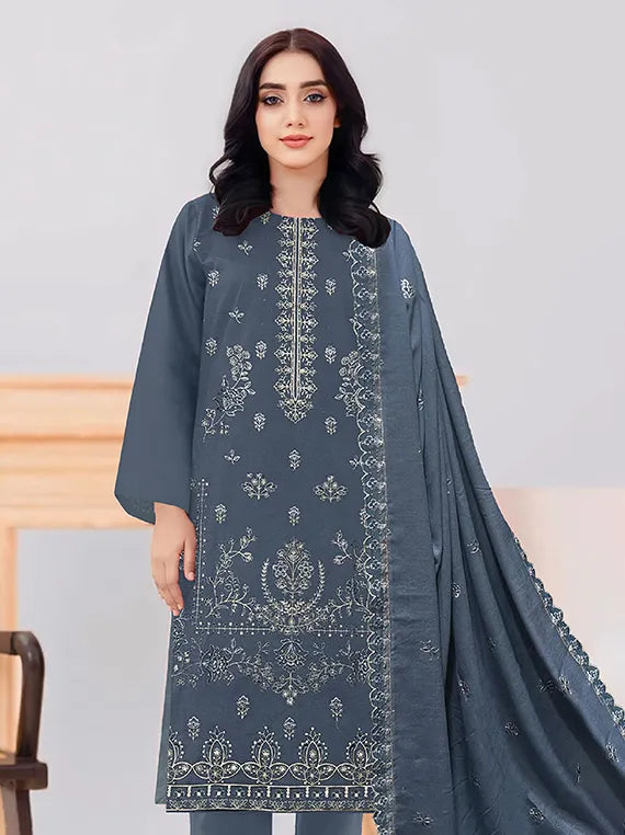 MODERN Embroidered Dhanak Collection 2025 Vol-155 (D-06)