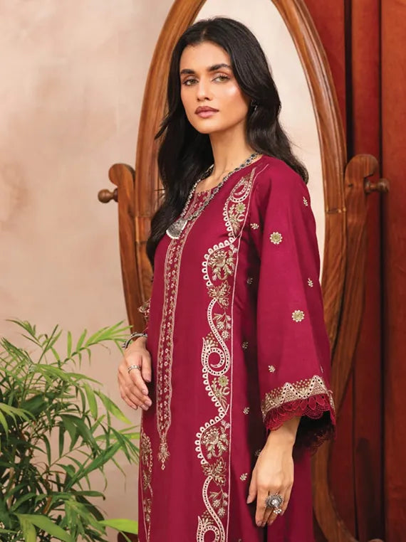 Mayal Embroidered Woollen Collection 2024 By Celts (D-03)