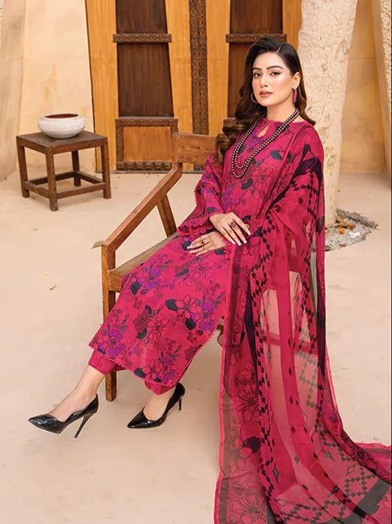 Mehroz Printed Lawn Collection 2025 Vol-01 (D-03)