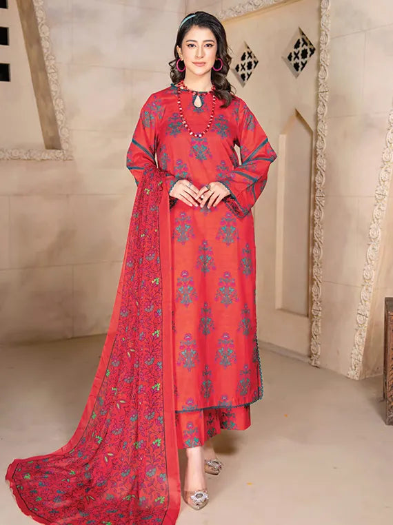 Mehroz Printed Lawn Collection 2025 Vol-01 (D-06)