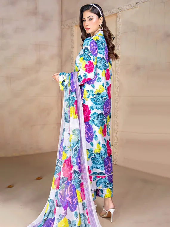 Mehroz Printed Lawn Collection 2025 Vol-01 (D-07)