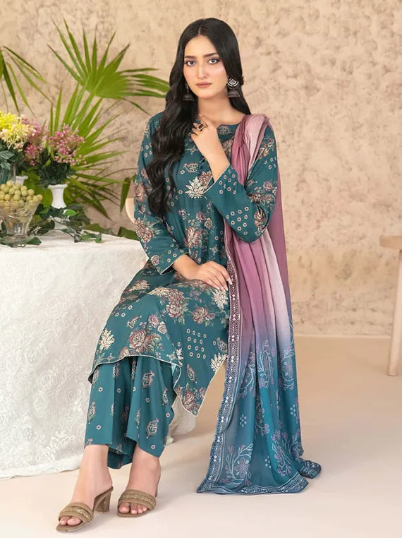 Melek Printed Embroidered Collection 2025 by Tawakkal Fabrics (D-04)