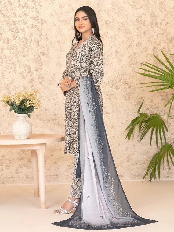 Melek Printed Embroidered Collection 2025 by Tawakkal Fabrics (D-06)