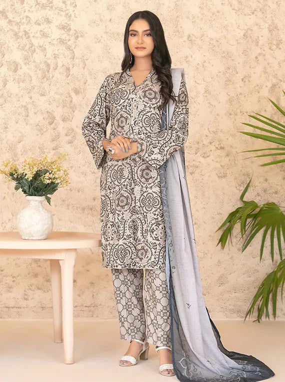 Melek Printed Embroidered Collection 2025 by Tawakkal Fabrics (D-06)