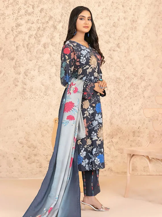 Melek Printed Embroidered Collection 2025 by Tawakkal Fabrics (D-07)