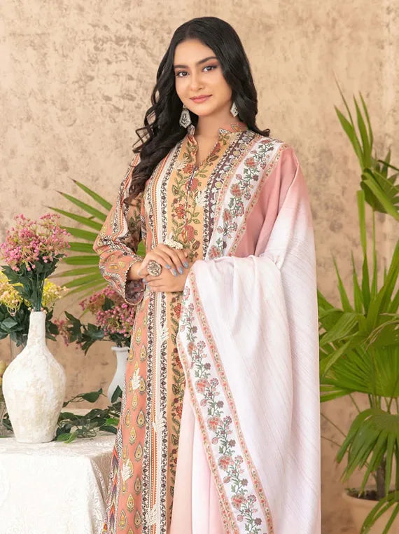 Melek Printed Embroidered Collection 2025 by Tawakkal Fabrics (D-08)