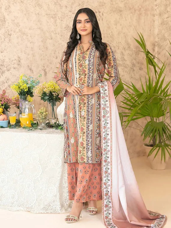 Melek Printed Embroidered Collection 2025 by Tawakkal Fabrics (D-08)